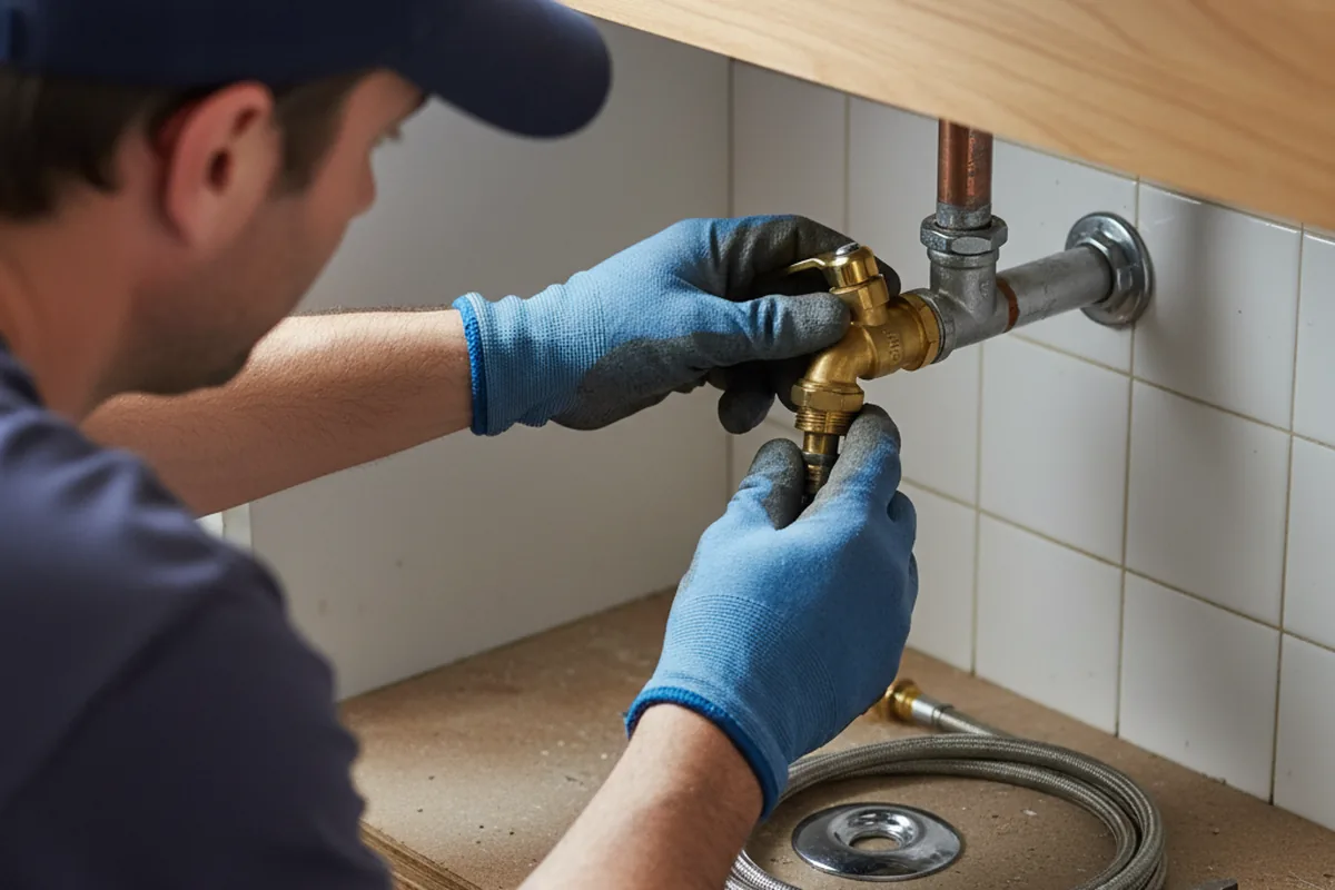Shutoff valve and fitting work during Emergency Plumbing in Severna Park